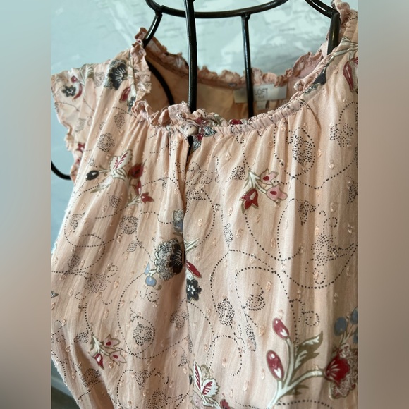 New Ann Taylor LOFT pink clip dot floral dress 16 Plus - Picture 4 of 6